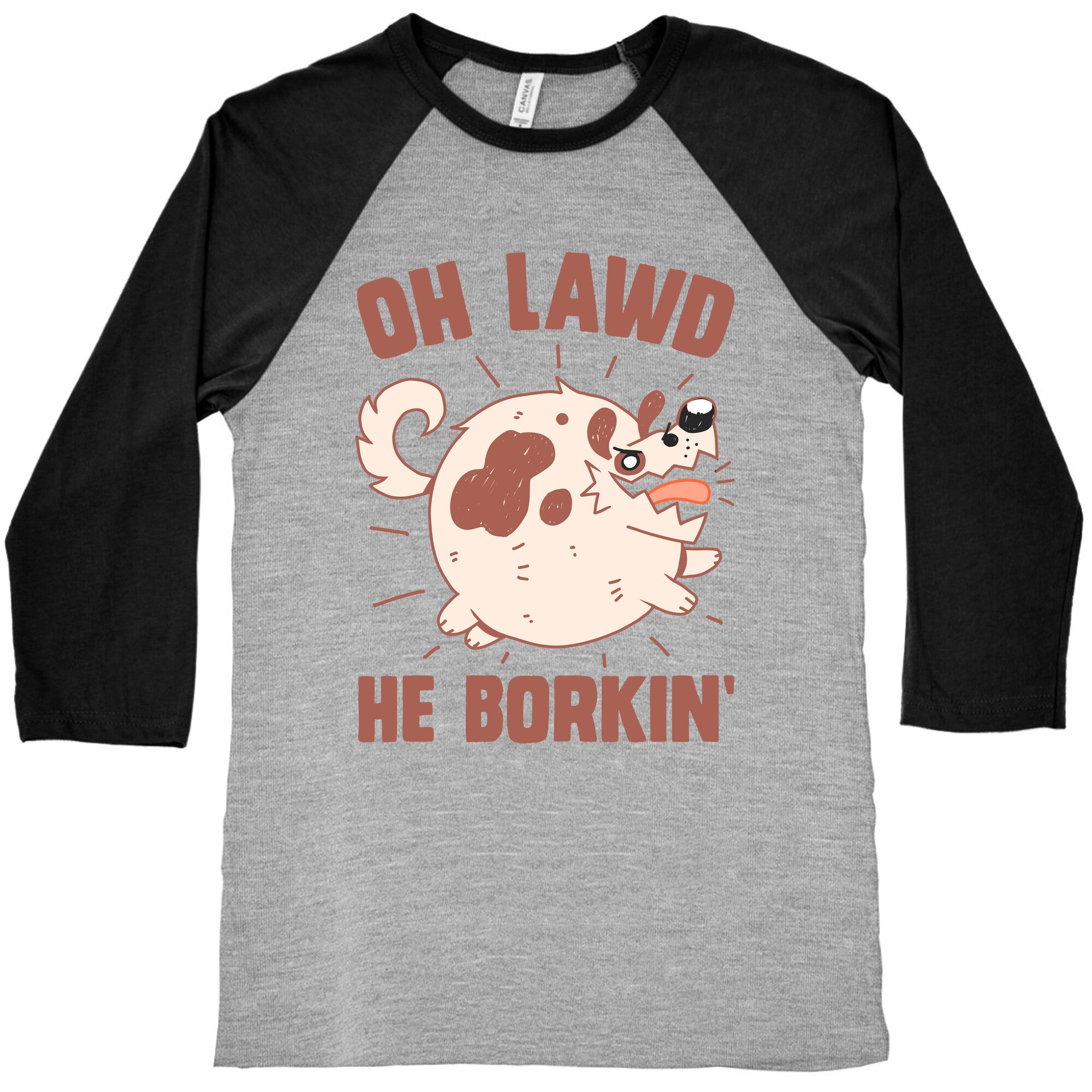 Oh Lawd He Borkin' Baseball Tee
